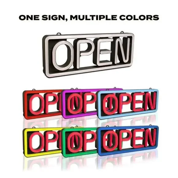 Prolite Multi-Color LED Open Sign With Remote Control - Picture 2 of 5